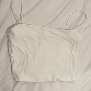 Amazon White Spaghetti Strap Crop Top
